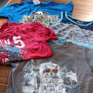 Bundle Of Assorted Kids Graphic T-Shirts - Blue, Red, Gray